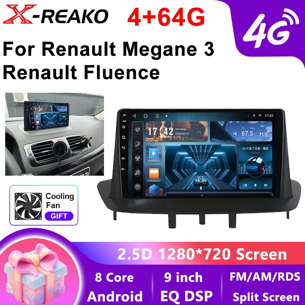 

2 Din Android Car Radio Multimedia video Player для Renault Megane 3 Fluence 2008 - 2014 Навигация GPS Carplay Auto DVD RDS 8 core 4GB+64GB