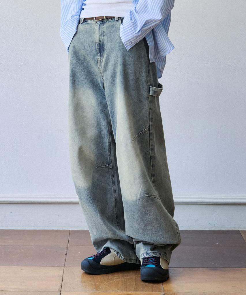 Awodeijeu Assemble Wide Balloon Denim Pants [Light Blue]