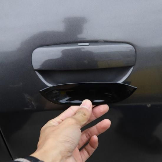 2pcs Exterior Door Bowl Cover Trim Decor Bezels for Dodge Challenger 2015+ Black