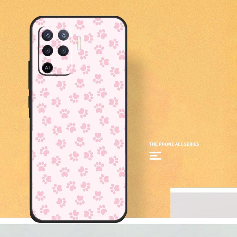 Cat Dog Paws Case For Oppo A40 A60 A80 A78 A98 A58 A38 A18 A54 A74 A94 A96 A76 A16 A15 A17 A57 A5 A6 Pro