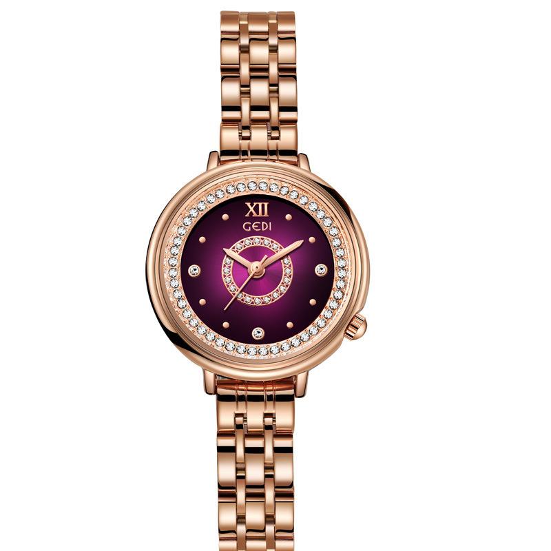 Fashion Light Luxury Gypsy Full Diamond Ladies Alloy Waterproof Quartz Stainless Steel Watch