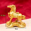 Leaping Horse Zodiac Figurine: Year of the Horse Home Ornament and Ruyi Money Decoration.