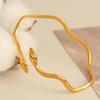 High-End Stainless Steel Spirit Snake Design Open Bracelet for Girls