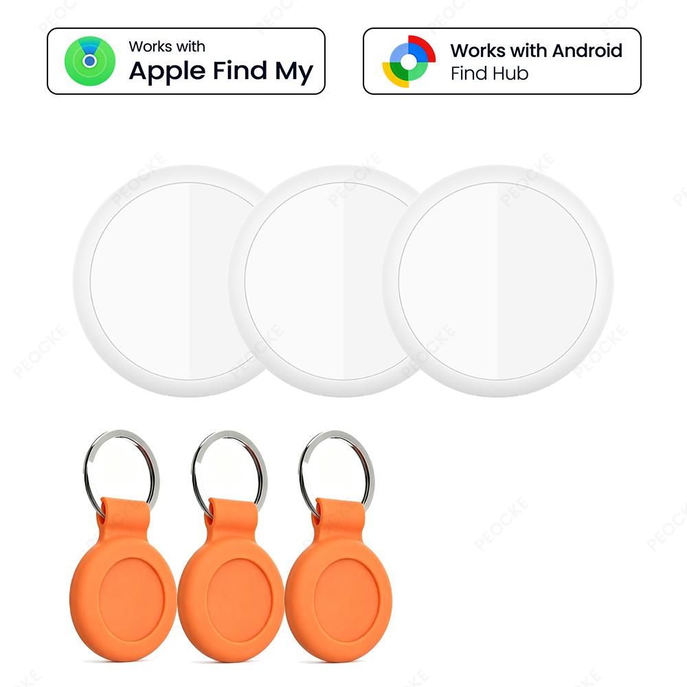 Dual System Smart Location Tag Alternative To AirTag Anti-Lost Bluetooth GPS Tracker Works with Apple Find My Google Find Hub