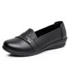 Women's Shoes with Round Toe, Flat Heel and Soft Sole, Single Shoes for Middle-aged and Elderly People