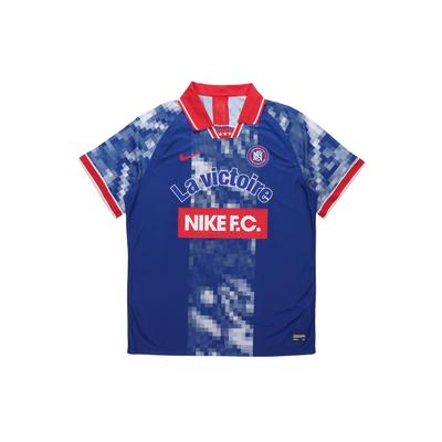 Football Series Turn-Down Collar Casual Short Sleeve Polo Shirt Men Tops Blue AQ0661-438