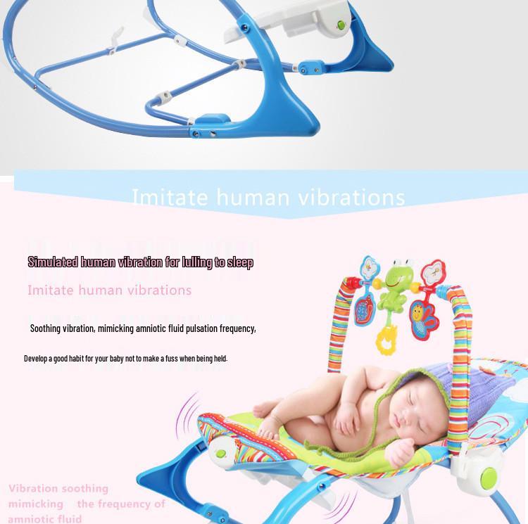 Multifunctional Baby Rocking Chair with Music and Vibration Soothing Cradle Bed