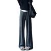 Autumn Winter Elastic High Waist Loose Casual Sequins Wide Leg Pants Women All-match Straight Sweatpants Trousers