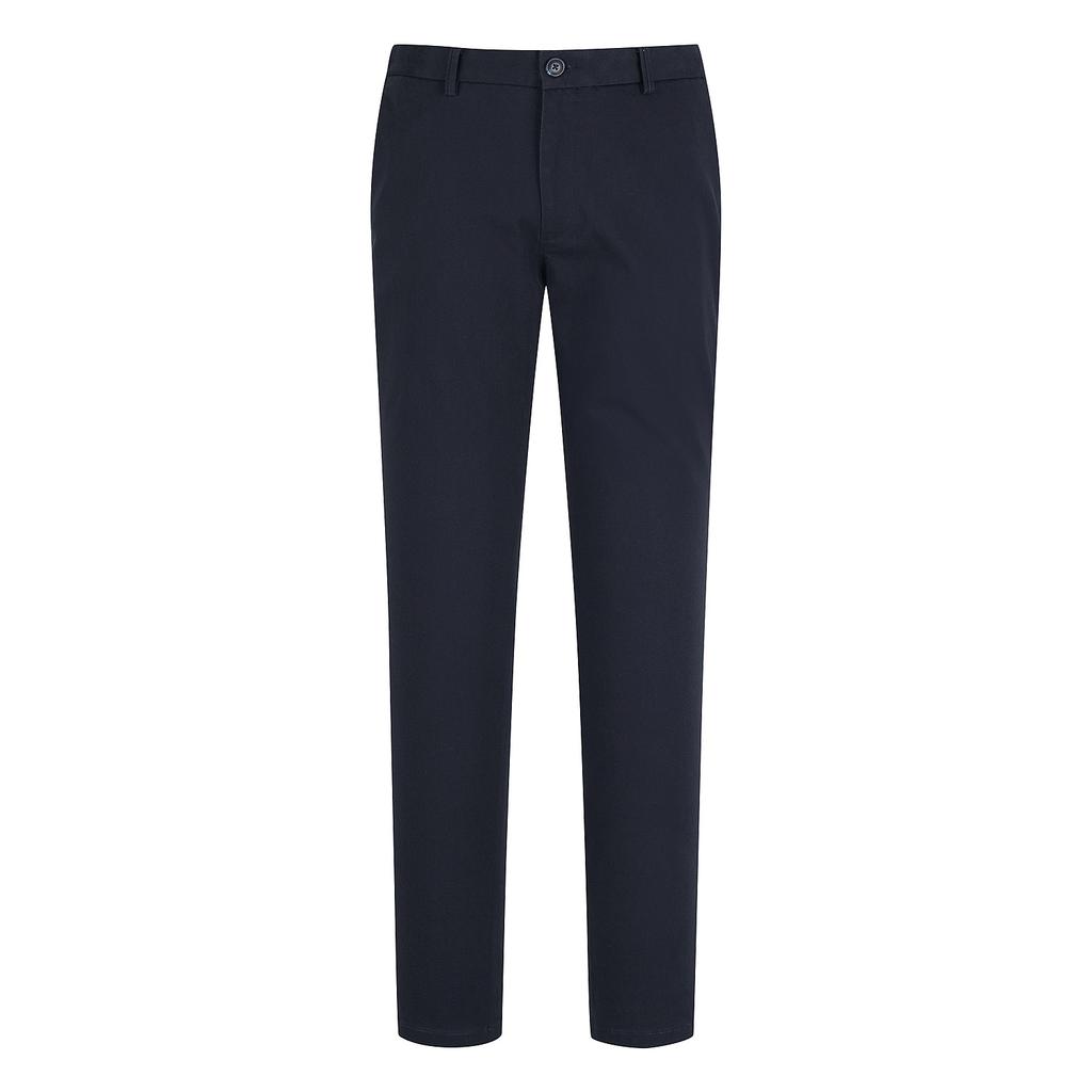FERRAROMILANO Cotton Blend Stretch Slim Fit Cotton Chino D/Navy (Amsfbpc30148)