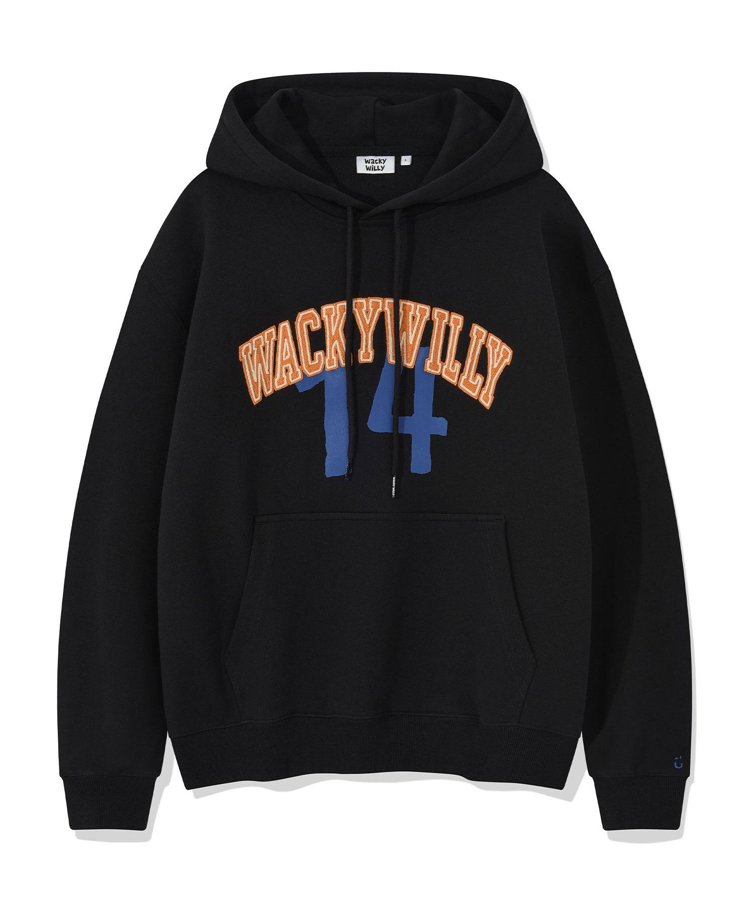 Wacky Willy Arch Typographic Hoodie Black S