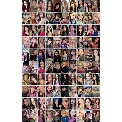 AESPA photocard goods cartão de apoio Yu Ji-min, Ning, Kim Min-jung, GISELLE coleção photocard 100 folhas, sem duplicatas