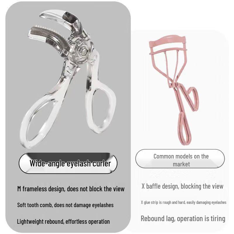 Weitwinkel-Wimpernzange mit Zahnkamm für natürlichen, langanhaltenden Schwung – Ideal für geschwollene Augenlider Make-up