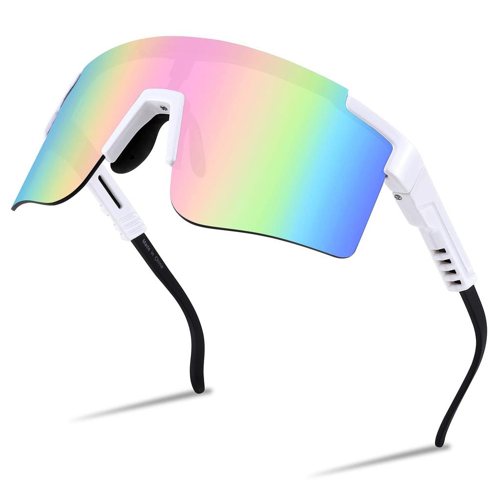 FEISEDY Polarized Sports Sunglasses with UV Large for Outdoor B2837 Men's Protection, Lens, Activities, Golf, Cycling,