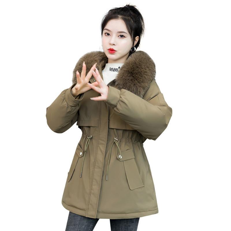 Women's New Loose Big Fur Collar Women's Plush Thickened Coat In Winter
