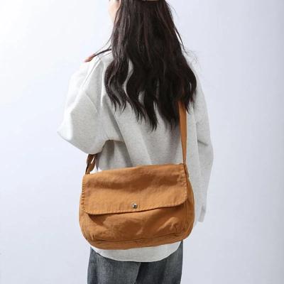 Monochromatic Shoulder Bag for Women  Large Capacity  Youth  Casual  Messenger  Crossbody  Retro  Tote  Teenager