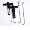 Universal Black Battery Tray Car Storage Battery Holder + Hold Down Clamp Safe