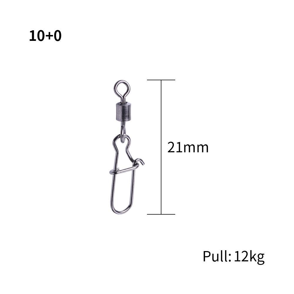 

HENGJIA, 50 шт., аксессуары для рыбалки на щуку, соединительный штифт, подшипник, вертлюг из нержавеющей стали, рыболовный крючок, приманка, вертлюги, снасти