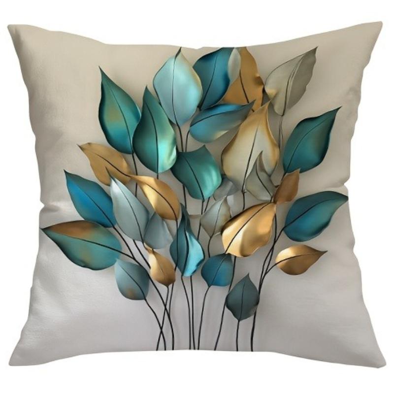 Tropical Plant Leaf Pillowcases Monstera Areca Palm Floral Cushion Covers Decorative For Sofa Living Room Bedroom Home Decor