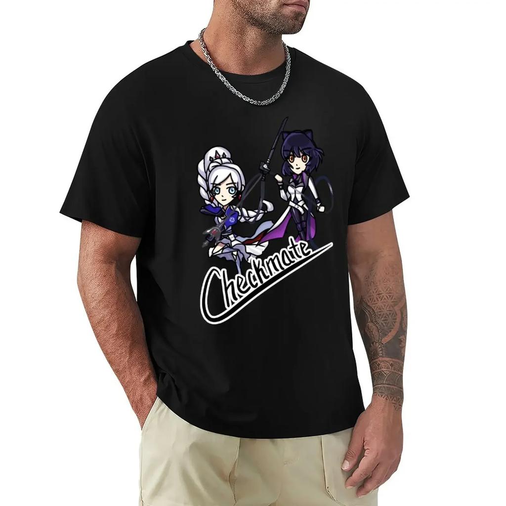 Checkmate T-Shirt anime edition t shirt Short sleeve tee sweat tees plain white oversized graphic t shirts