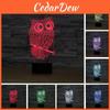Stunning 3d Owl Led Desk Lamp With 7 Color Change Feature And Touch Art Controller