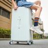 Durable Extra-Large Rolling Suitcase with Combination Lock for Students & Travelers