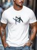 Mens Skiing TShirt Extreme Ski Sports Print Short Sleeve Round Neck Breathable Soft Oversized Daily Wear TShirt