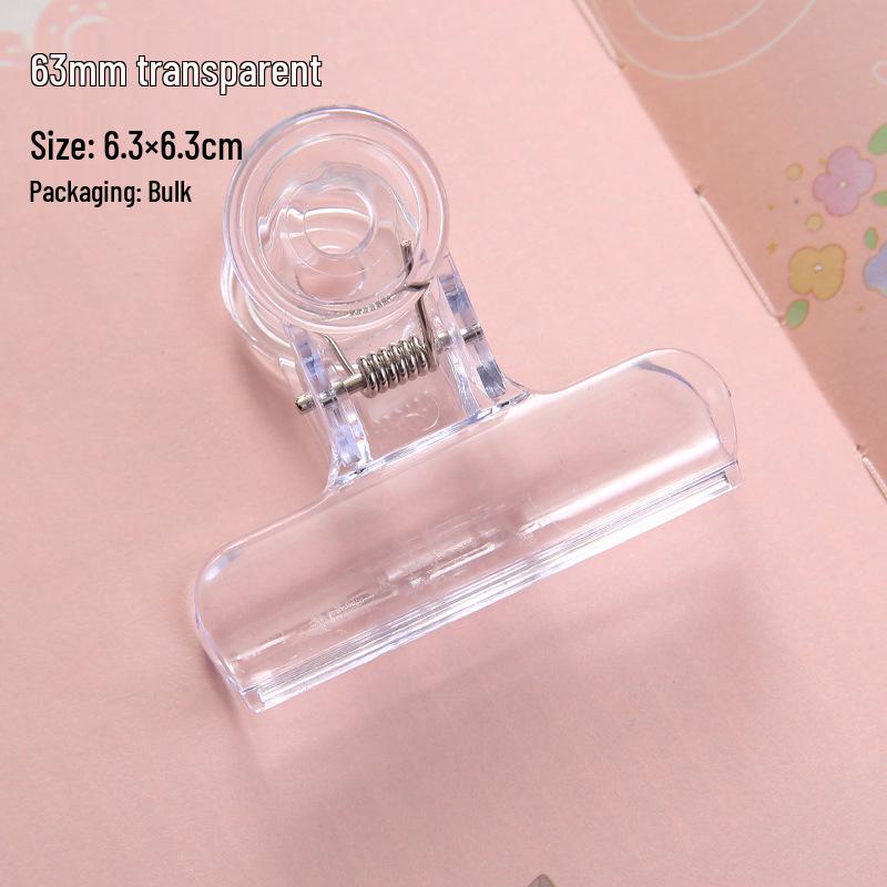 Transparent Multi-Functional Clip: Small Size for Papers, Tickets, and Snack Sealing