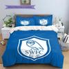 Sheffield Wednesday F.C Pattern Bedding Quilt Set  Home Decoration  Gift (1 * Duvet Cover + 2 * Pillowcase  Without Core)