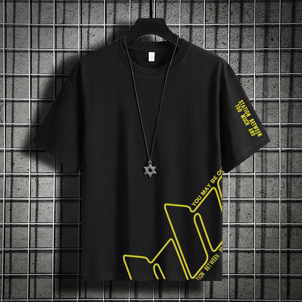 Short-Sleeved T-Shirt Men'S Summer Thin Ice Silk Loose Trendy T-Shirt Half-Sleeved Casual Clothes