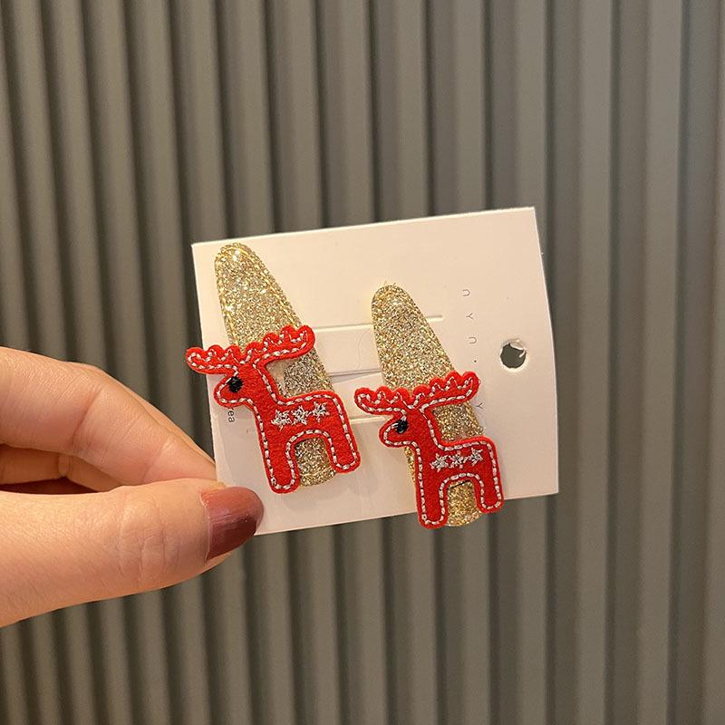 Festive Christmas Tree & Snowman Hair Clip for Kids