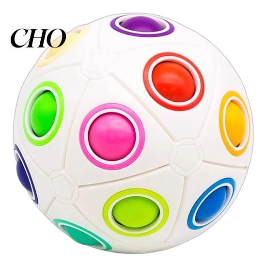 Plastic Puzzle Ball Cube Toy Stress Relief Rainbow Color Matching Concentration Skill Develops Logical Thinking Intelligence Sensory