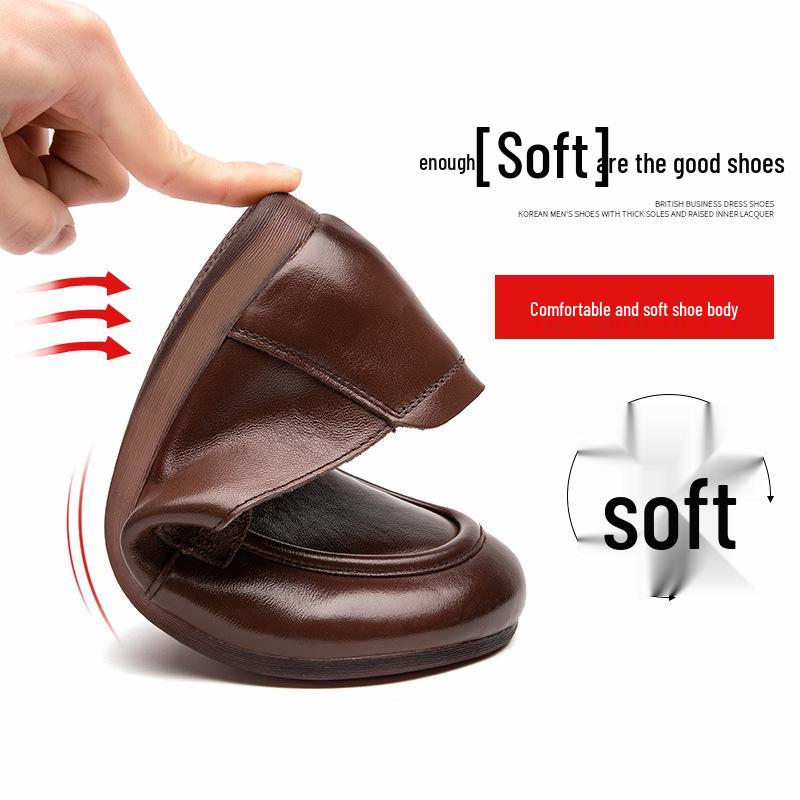 Retro Rutschfeste Atmungsaktive Slipper aus Leder für Mittelalte und Ältere Frauen