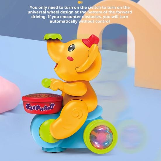 Baby Trommel Elefant Spielzeug mit Musik Licht Blasball Tier Auto Spielzeug Früherziehung Tier Spielzeug 45820 Monate Säugling