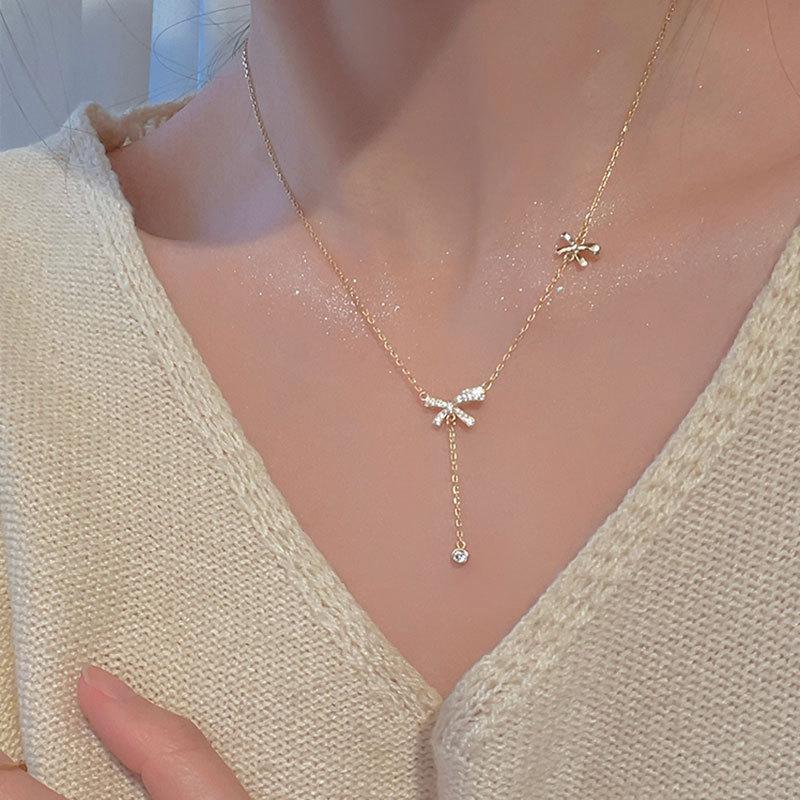 Necklace for Women Light Luxury Niche Sweater Chain for Women Autumn and Winter New Trendy High-end Accessories Personality