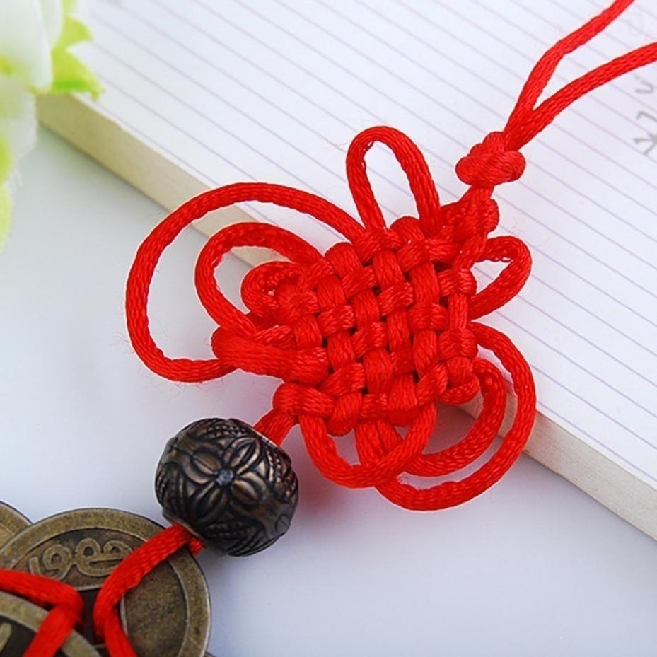 1 Pcs Feng Shui Mystic Knot Chinese Lucky Coins Wall Hanging Home Decor Wealth Career Health Cures Lucky Charm Amulet