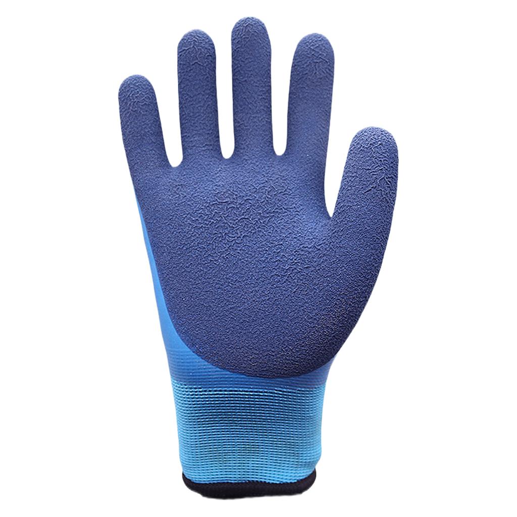 Winter Padded Rubber Glove Non-Slip Thicken Labor Protection Gloves Waterproof for Automobile Repair Logistics Transportation