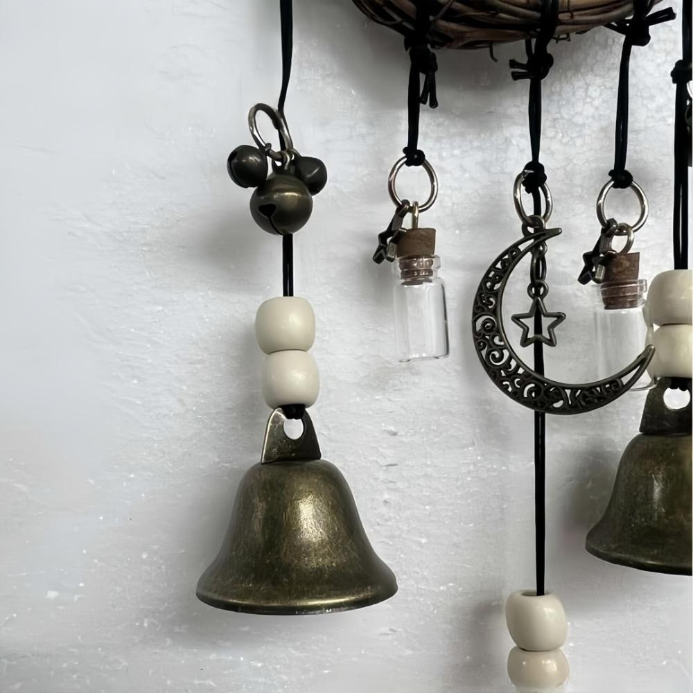 Witch Vine Ring Bell Door Handle Pendant Vine Wind Chime for Window Sill Hanging Home Decoration Wall Hanging Commemoration