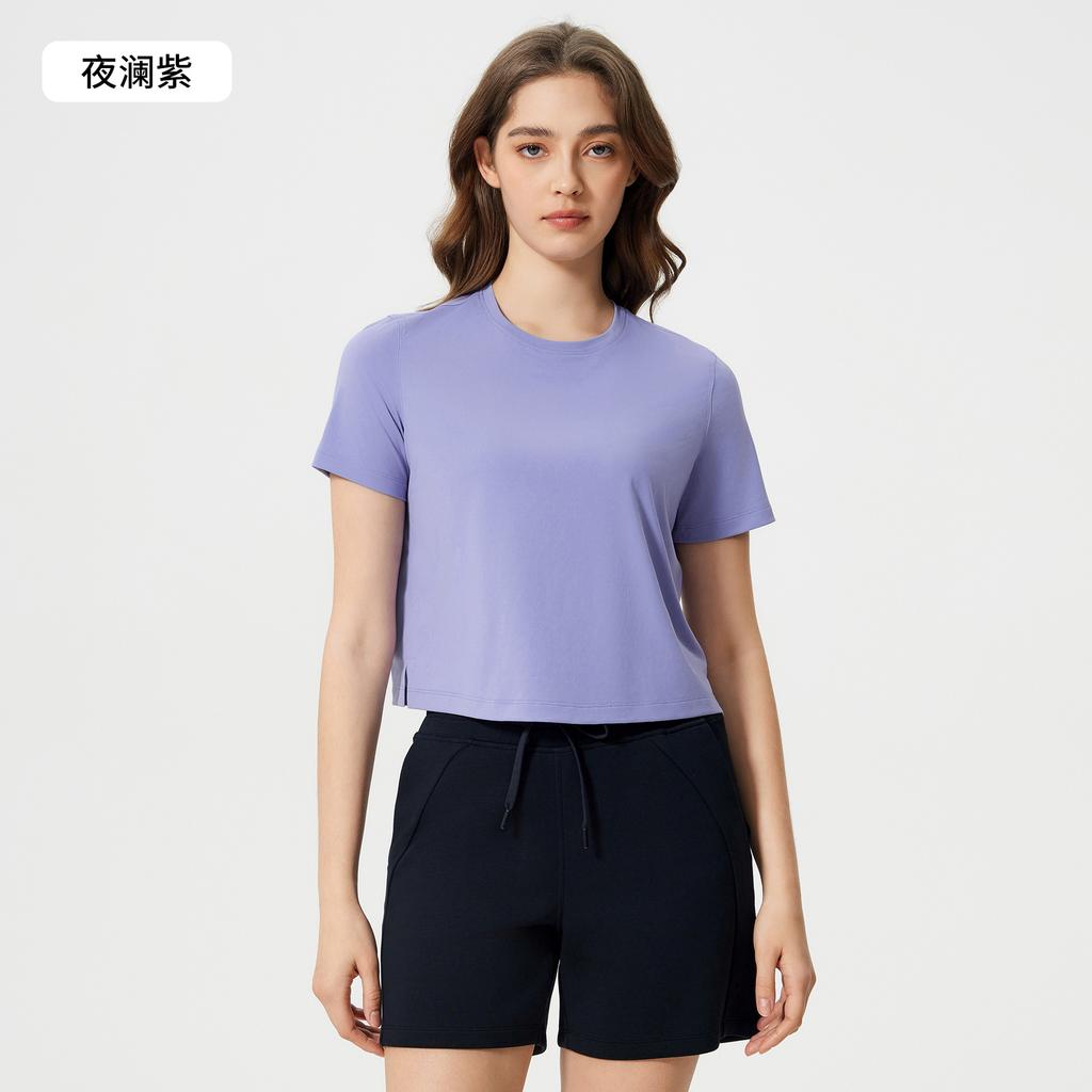 Summer round neck yoga suit short loose quick-drying sports short-sleeved women's light and breathable fitness T-shirt D11011