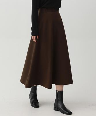 Elmyujeu [150/160.Ver] Long Skirt.004 - Fleece-Lined/2 Colors/3 Sizes