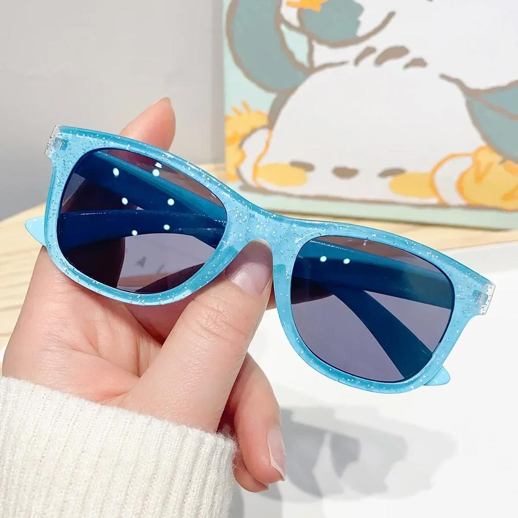 Cool Kids Colorful Sunglasses Shiny Square Frame Trendy Fashion Girls Sun Glasses Cute Eyewear UV Protection Lentes De Sol