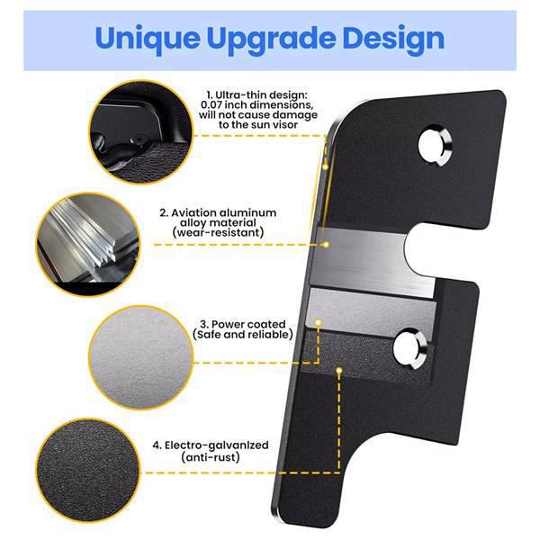 Black Metal Car Sun Visor Repair Kit: Clip for Sun Visor None