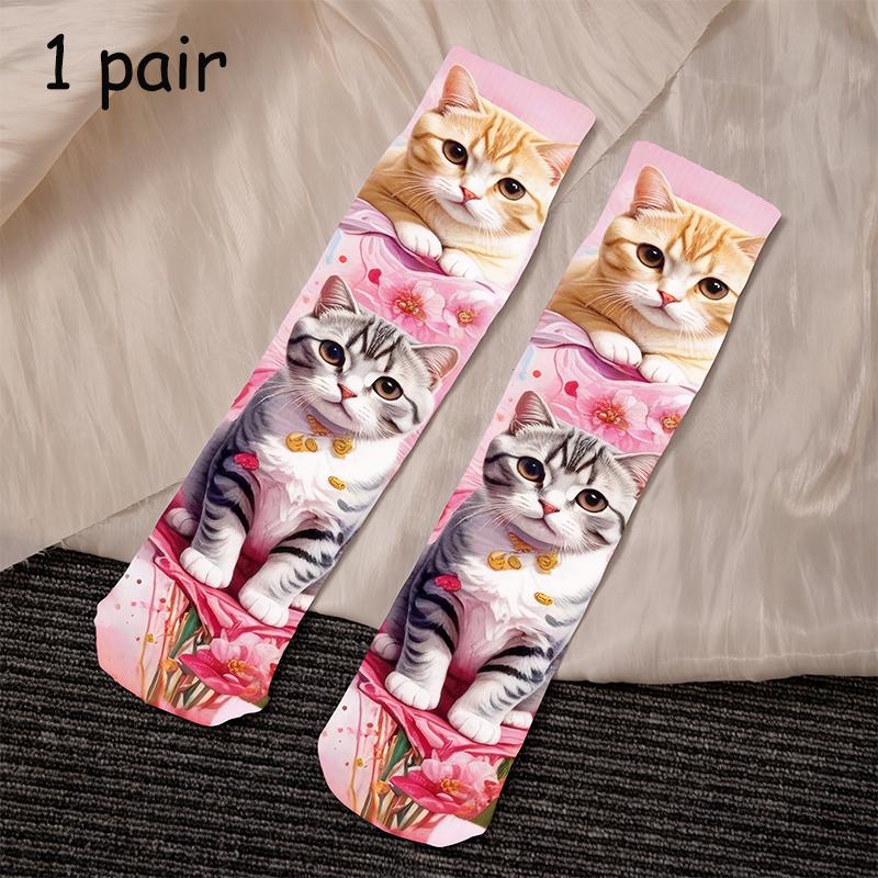 Funny Animal Socks Cat Dog Socks for Men Women Teens Christmas Gift Adult Women Men Teens Gag White Elephant Gifts
