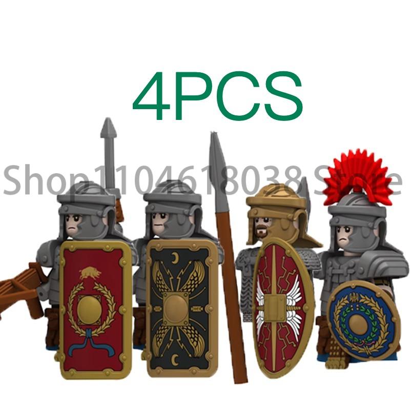 Středověký Vojenský Řím Válka Akční Figurky Armádní Figurky Stavební Kostky Helma Zbraně Příslušenství Děti na Hračky Dárky