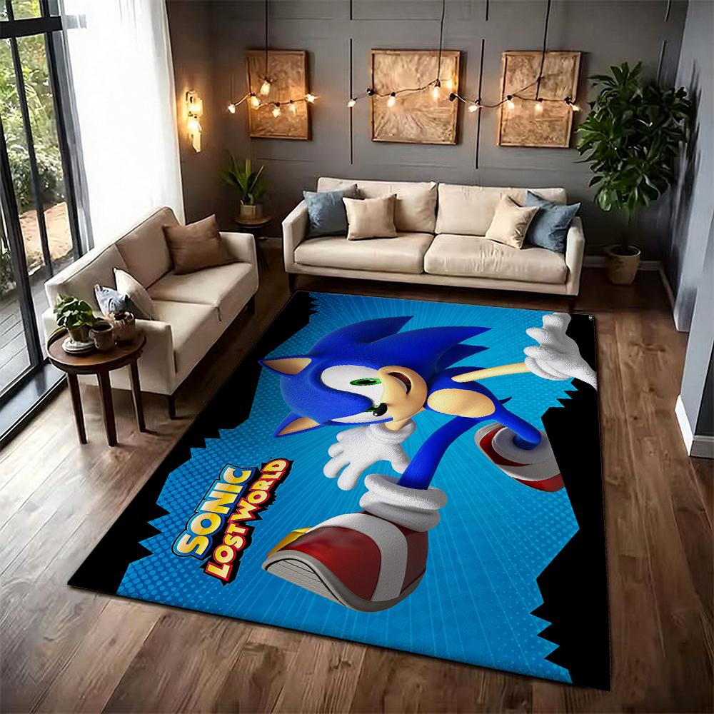 Sonic Hedgehog Carpet Bath Mat Fluffy Rug Soft Foot Mat Under Desk Mat Living Room Rug Pet Friendly
