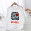 Red Ball Print Legrační dětské tričko 1-12 let Dívčí letní topy Chlapci Oblečení Kreslený Roztomilé dětské tričko s krátkým rukávem