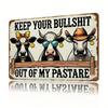 Funny Pasture Metal Poster Wall Art, Man Cave Bar Garage Vintage Plaque