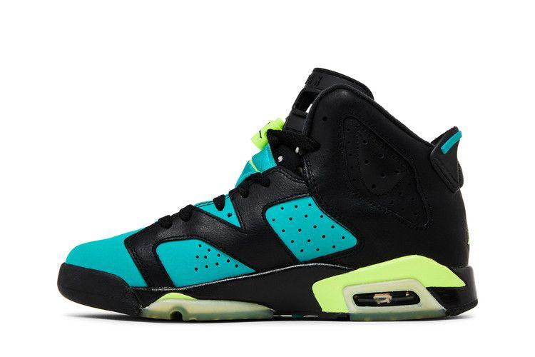 Kids' Sneakers Jordan 6 Retro Turbo Green (GS) Black/Volt Ice-Turbo Green-Black