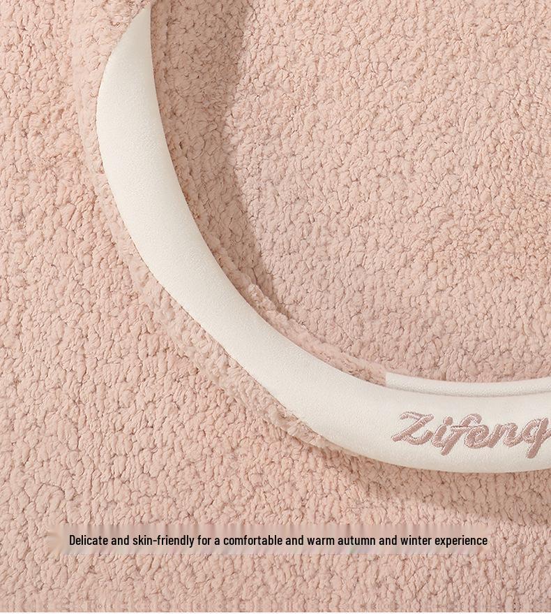 Cozy Non-Slip Plush Steering Wheel Cover - Cute, Warm, and Universal for All Seasons