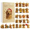 Dog Inspired Christmas Advent Calendar With Acrylic Animal Decorations For Holiday Festivities