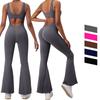 JYL Seamless Ribbed Yoga Top Quick Dry High Waist Hip Lifting Set